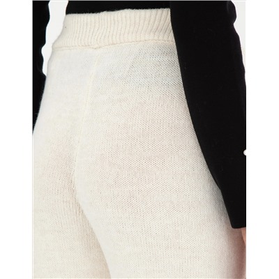 Ecru Loose Fit Knitwear Pants