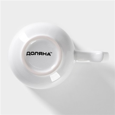 Кружка Доляна Coffee break, 380 мл, керамика, белая