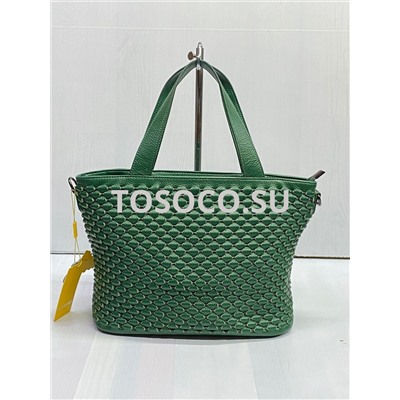 1141 green сумка Wifeore натуральная кожа 30x30