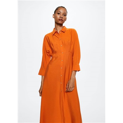 Vestido fluido camisero -  Mujer | MANGO OUTLET España