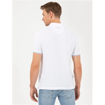Белая стройная печать Polo Yaka T -For