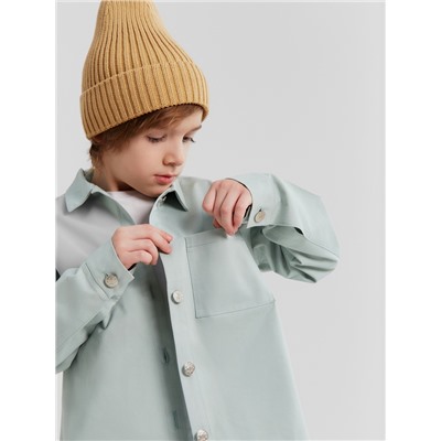 Рубашка детская MINAKU: Jeans collection, цвет мятный, рост 122 см