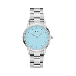 Reloj de cuarzo de acero Iconic Link Capri - 28 mm - Azul y plateado