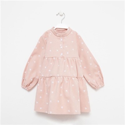 Платье детское KAFTAN "Сердечки", р. 30 (98-104), розовый