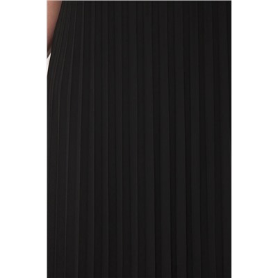 Черное плоское скольжение Maxi Pilicon A-Line Гибкое вязаное платье TBBSS25AH00128