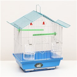 Клетка для птиц укомплектованная Bd-1/1d, 30 х 23 х 39 см, голубая