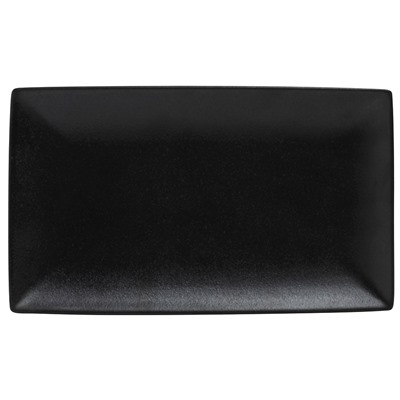 Блюдо, 34,5х19,5 см, фарфор P, прямоугольное, черное, матовое, Caviar Black, 58693