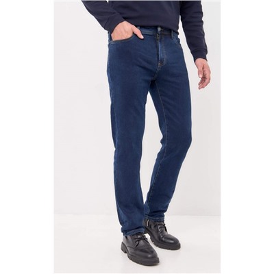 Джинсы утепл F421-0151W d.blue