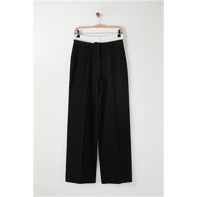 Ограниченная серия Black Wide Bel Boxer подробный ткацкий брюки Twoaw24pl00273
