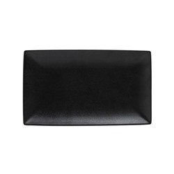 Блюдо, 27,5х16 см, фарфор P, прямоугольное, черное, матовое, Caviar Black, 58692
