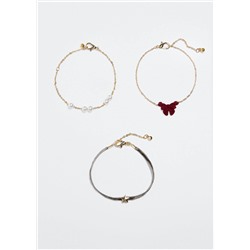 Pack 3 pulseras navideñas -  Niña | MANGO OUTLET España