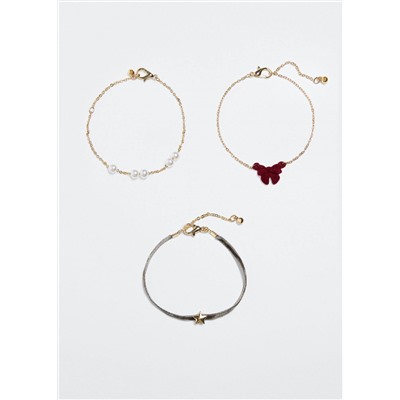 Pack 3 pulseras navideñas -  Niña | MANGO OUTLET España