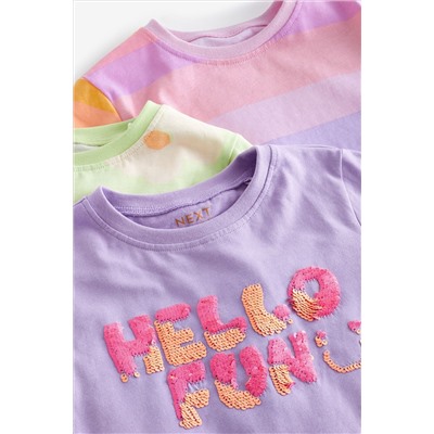 Character Long Sleeve Cotton T-Shirts 3 Pack (3mths-7yrs)