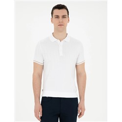 Кнопка Ecru Slim Fit с Polo Yaka Knitwear T -Fork
