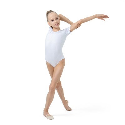 Купальник для гимнастики и танцев Grace Dance, р. 28, белый