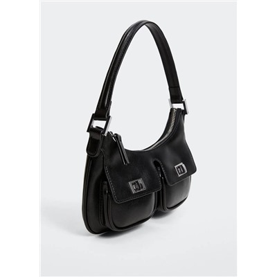 Bolso hombro bolsillos -  Mujer | MANGO OUTLET España