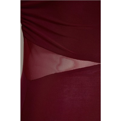 Burgundy Sandy вязание платье большого размера TBBAW25AH00073