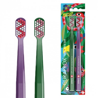 Набор зубных щёток CURAPROX 5460 Ultrasoft Duo Recycled 2024
