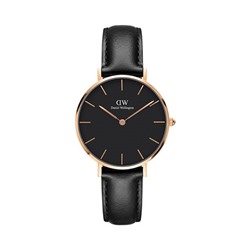 Reloj de cuarzo de piel y chapado en oro rosa Petite Sheffield RG