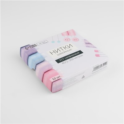 Нитки 40/2, 200 м, тёмно-синие №317, цена за 1 штуку