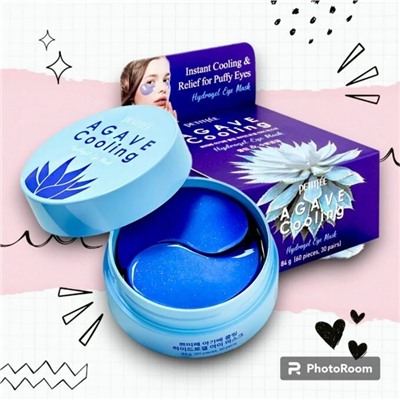 PETITFEE Гидрогелевые патчи для век Agave Cooling Hydrogel Eye Mask - 84g   60 шт.