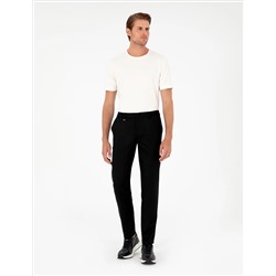 Черный бывший Тканевые штаны Slim Fit