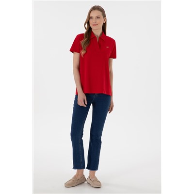 Женщина Red Basic T -Fish Surprise Discount в корзине