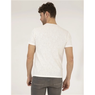 Ekru Slim Fit Printed Bike Bike T -For