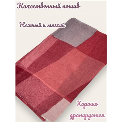 Палантин из вискозного хлопка Клетка Арт 10
