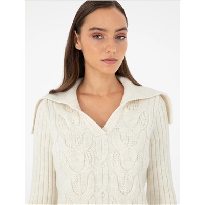Ecru Ex. Slim Fit Sweater