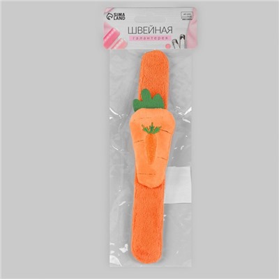 Игольница на браслете «Морковка», 23×4.5 см, оранжевая