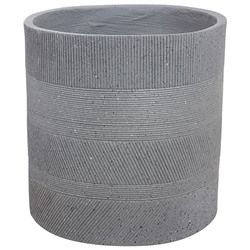 Кашпо Nobilis Marco "Cells graphite Cylinder" (файберклэй), D39хH39 см