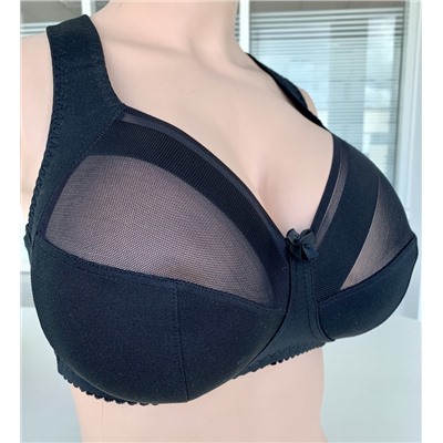 Бюстгальтер женский  LAGUNA AS Basics stripes 107.2 черный (D / черный 85)