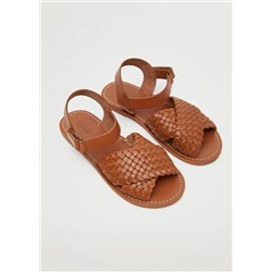 Sandalia trenzada piel -  Niña | MANGO OUTLET España