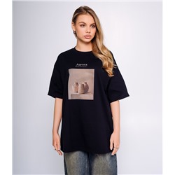 Футболка #КТ1801 (2), чёрный,бежевый