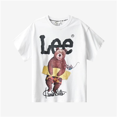 Le*e  🐻 детские футболки из 💯 хлопка с большой офсетной печатью на груди