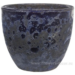 Кашпо Nobilis Marco "Dark blue volcano Round" (керамика), D28хН23 см