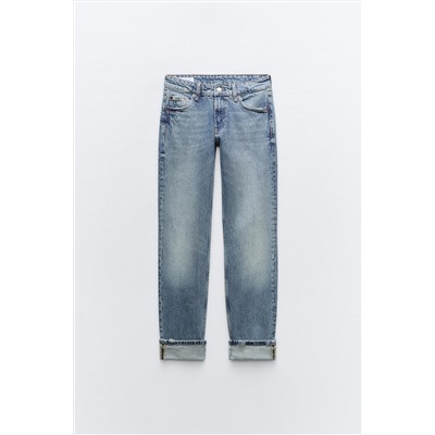 JEANS TRF SLIM FOLDED FIT TIRO BAJO