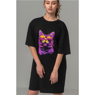 Женское платье-футболка оверсайз Happyfox