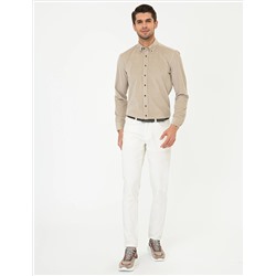 Ecru Slim Fit Canvas брюки