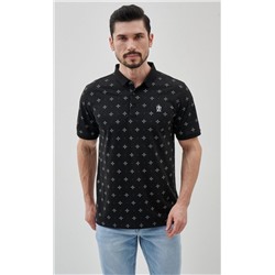 Футболка-поло FJ207-07 black print