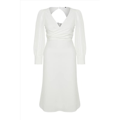 Белый V -neck Long Fish Bridal/Styly/Night/Wedding Dress TBBSS24AH00118
