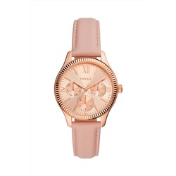 Reloj de cuarzo de piel - Rosa y rosa dorado