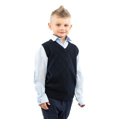 Жилетка детская Tsarevich Dark Blue-romb