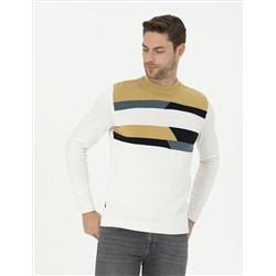 Ecru Slim Fit Half Fisherman Salline Knitwear Казах