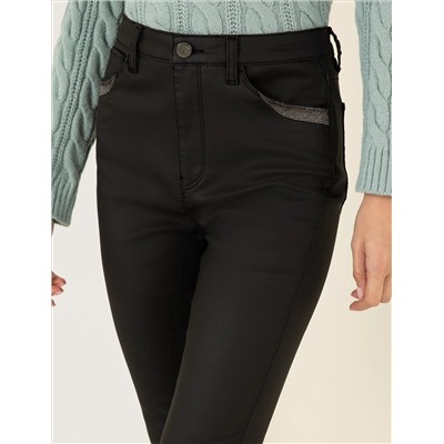 Черные карманные подробные спортивные брюки Slim Fit