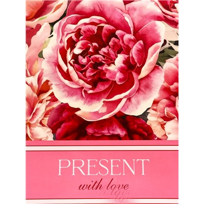 Пакет подарочный горизонтальный Present with Love, 49×40×19 см