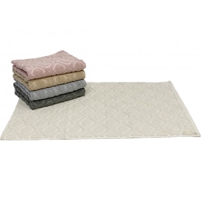 Коврик для ног Карвен TILE 50*80 махра KV 434 krem/крем