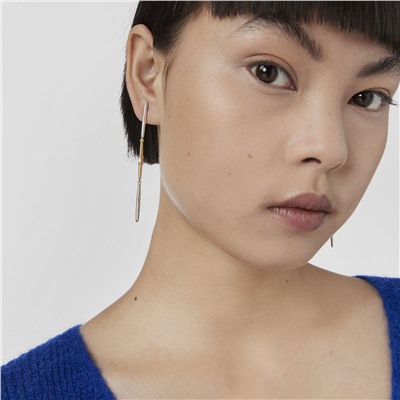 Pendientes Lure - plata bañada en oro de 18 kt