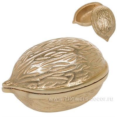 Шкатулка "Грецкий орех" (металл), 15x10xH9 см
